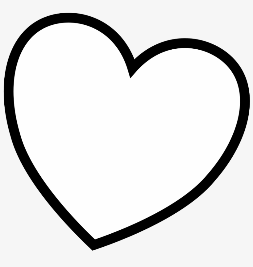 Amazing Black Heart Outline With Heart Coloring Pages - Coloring Book, transparent png #1446633