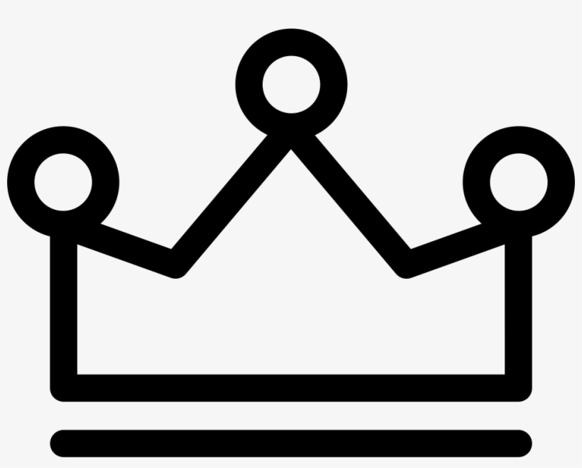Royal Crown Outline With Three Little Balls On Top - Crown Png Outline, transparent png #1446680