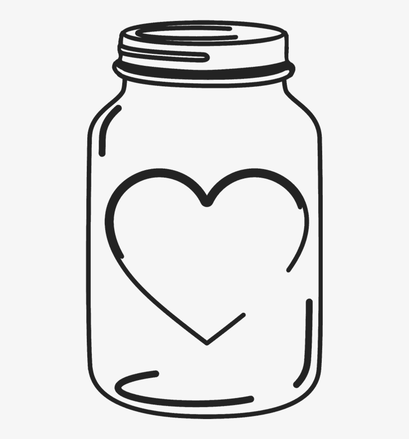 Download Mason Jar Rubber Stamp With Heart Mason Wedding ...