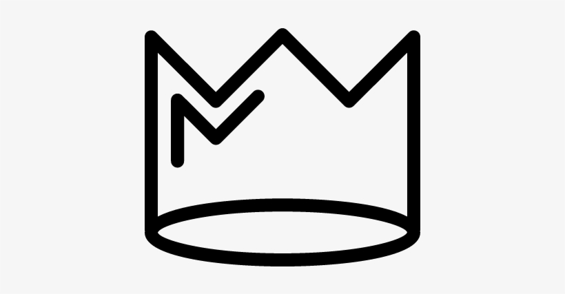 Royal Crown Outline With Pointed Tips Vector - Icon, transparent png #1446778