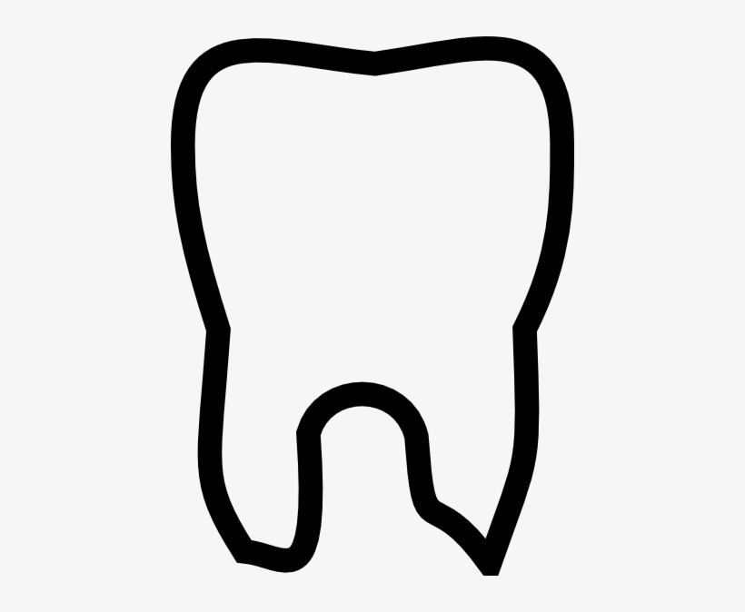 Clip Transparent Stock Teeth Clipart Black And White - White Tooth Clip Art, transparent png #1446889