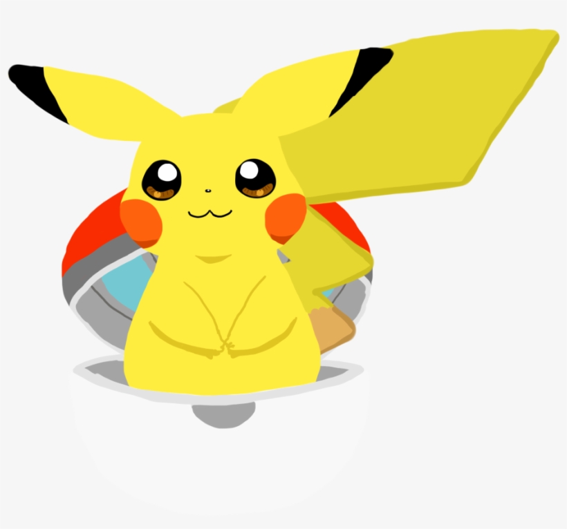 And His By Alvro On Deviantart - Pikachu In A Open Pokeball, transparent png #1447035