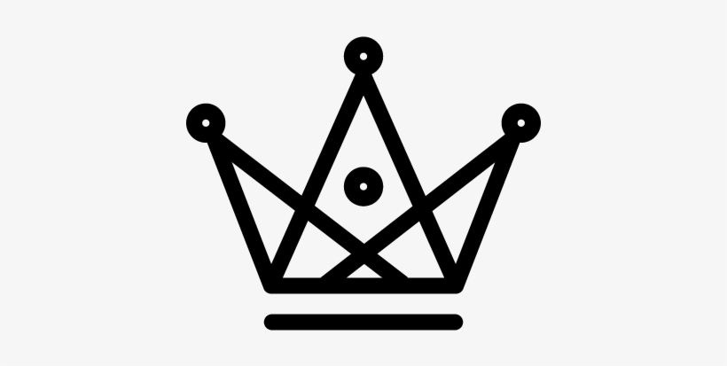 Crown Made Of Triangles And Circles Outline Vector - Nursing Student, Nursing Student Shirt, Nursing Students,, transparent png #1447179