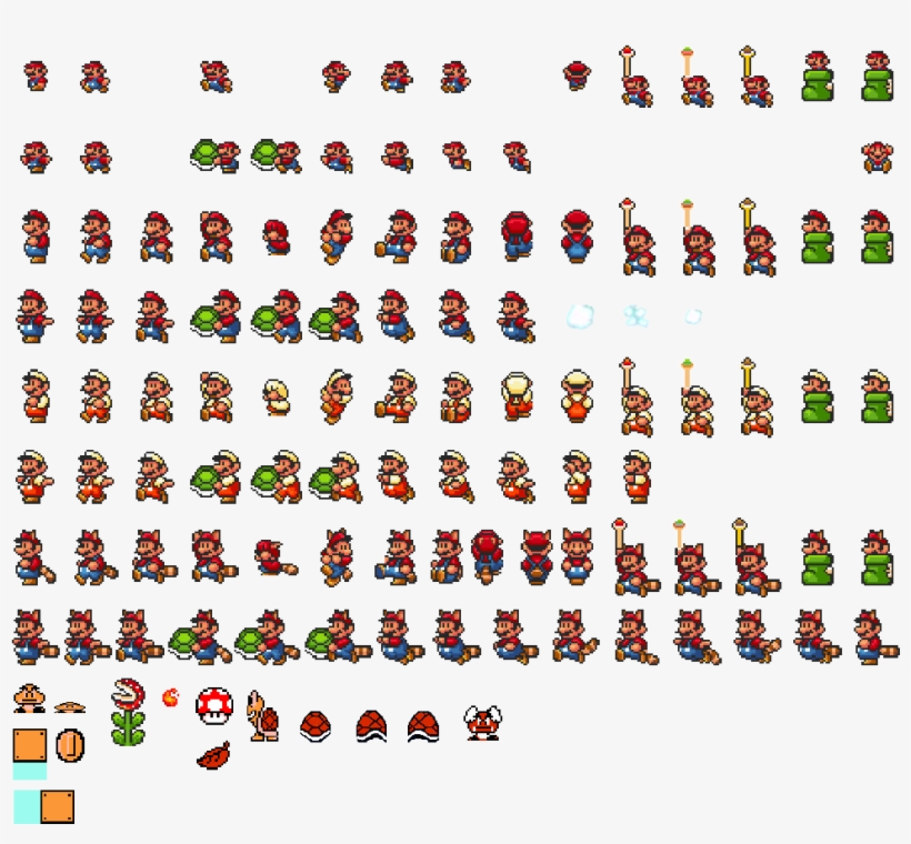 New Super Mario Bros Sprite Sheet | Sexiz Pix