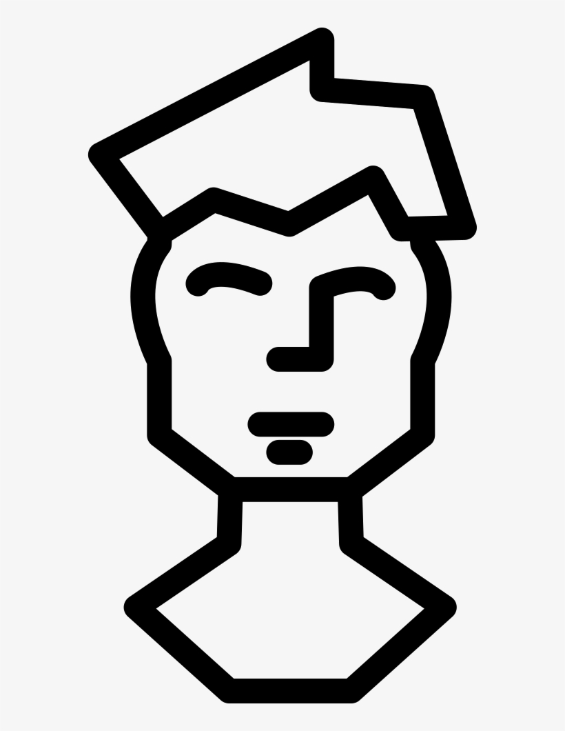 Man Blond Frontal Head Outline Comments - Face, transparent png #1447439