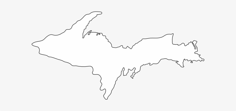 Upper Peninsula Of Michigan Outline, transparent png #1447476
