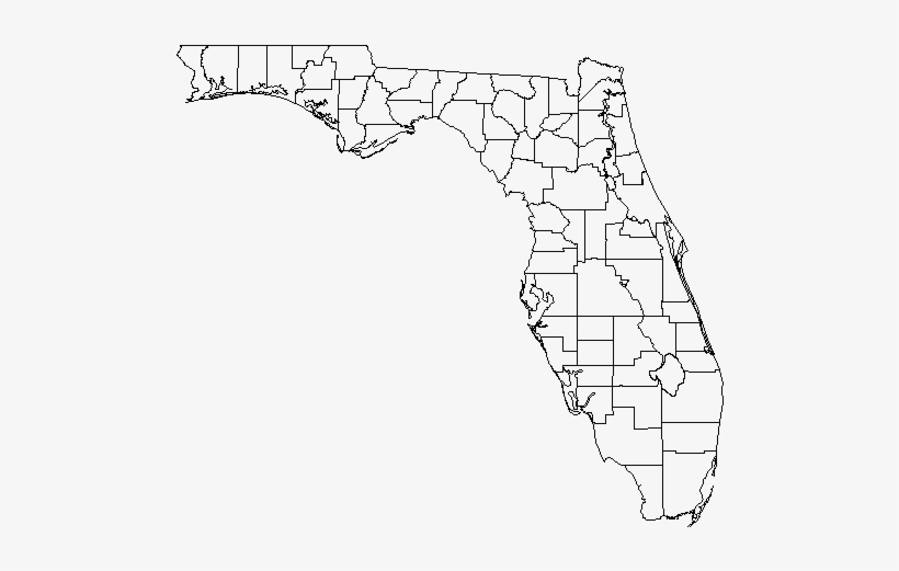 Florida Transparent Png - Florida County Map Png, transparent png #1447503