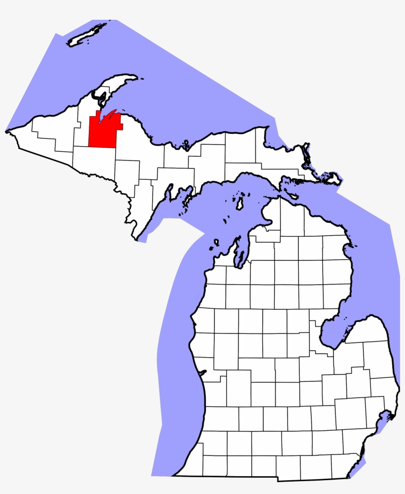 Map Of Michigan Highlighting Baraga County - Washtenaw County Map, transparent png #1447527