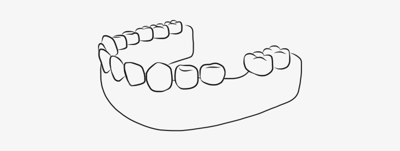 Missing Teeth - Line Art, transparent png #1447661