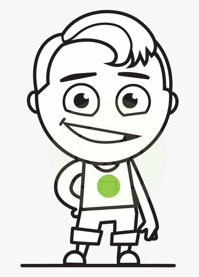 Reggie Full Of Outline Energy - Clipart Black And White Cartoon Characters  - Free Transparent PNG Download - PNGkey