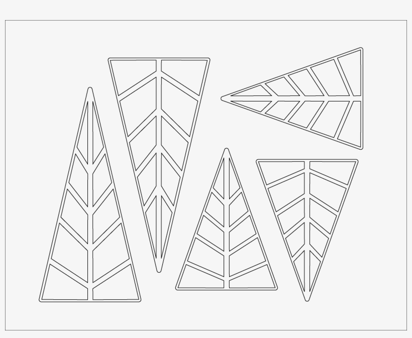 Christmas Tree Template Front - Christmas Tree, transparent png #1447871