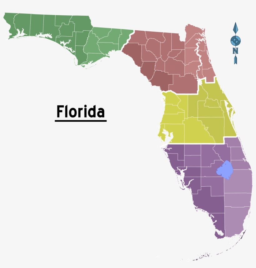 Florida Map Png - Map Of Florida, transparent png #1447947