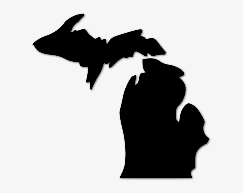 Michigan Die Cut Decal Superior Design - State Of Michigan Silhouette, transparent png #1448070