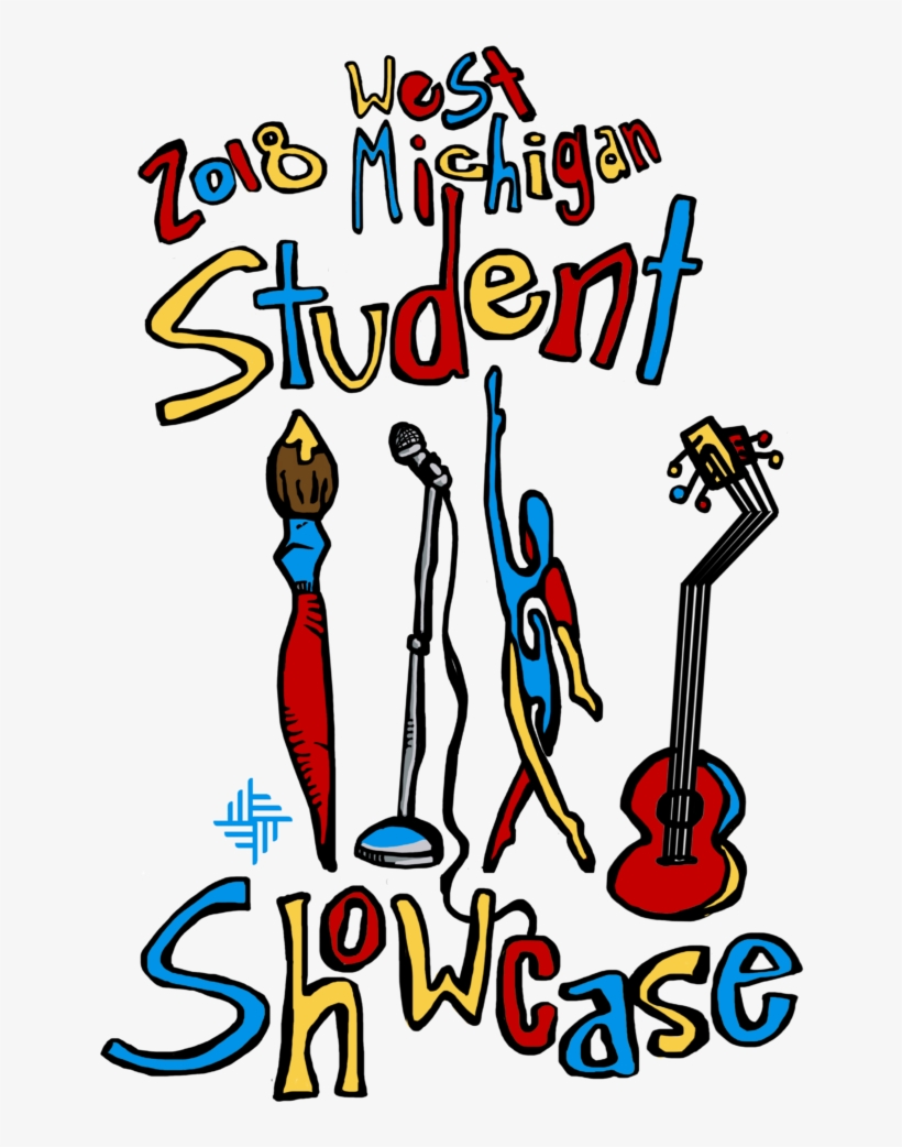 Hand-drawn Figures Of A Paint Brush, Microphone, Dancer, - Student Showcase Inc, transparent png #1448362