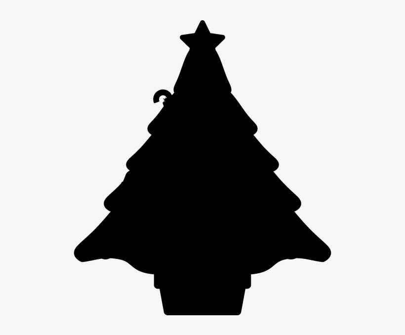 Christmas Tree Silhouette Png Download - クリスマス ツリー イラスト シルエット, transparent png #1448370