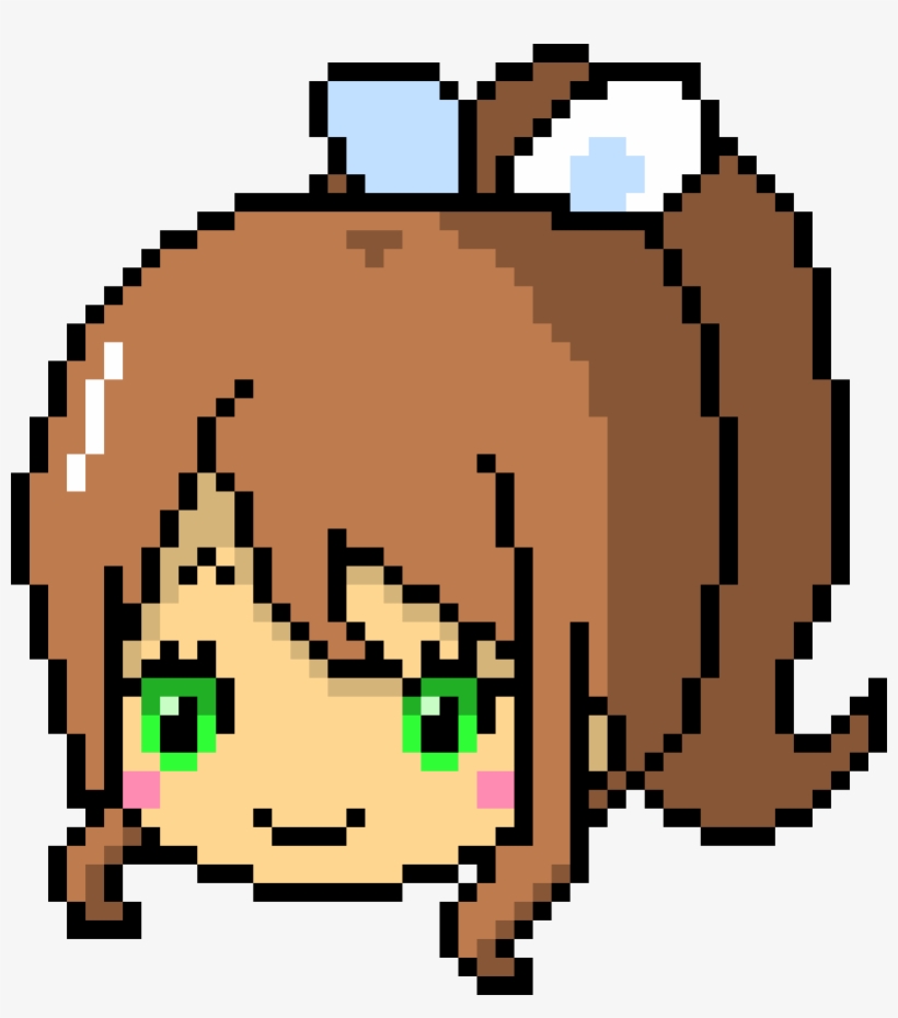 Just Monika - Monika Pixel Art, transparent png #1449127