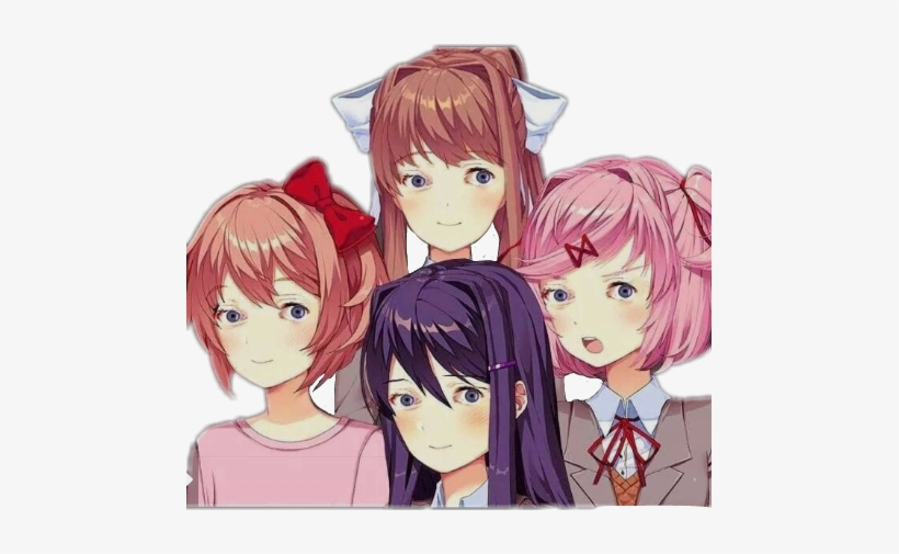 Dokidokiliteratureclub Sayori Natsuki Yuri Monika Doki Doki Literature Club Boy Free Transparent Png Download Pngkey