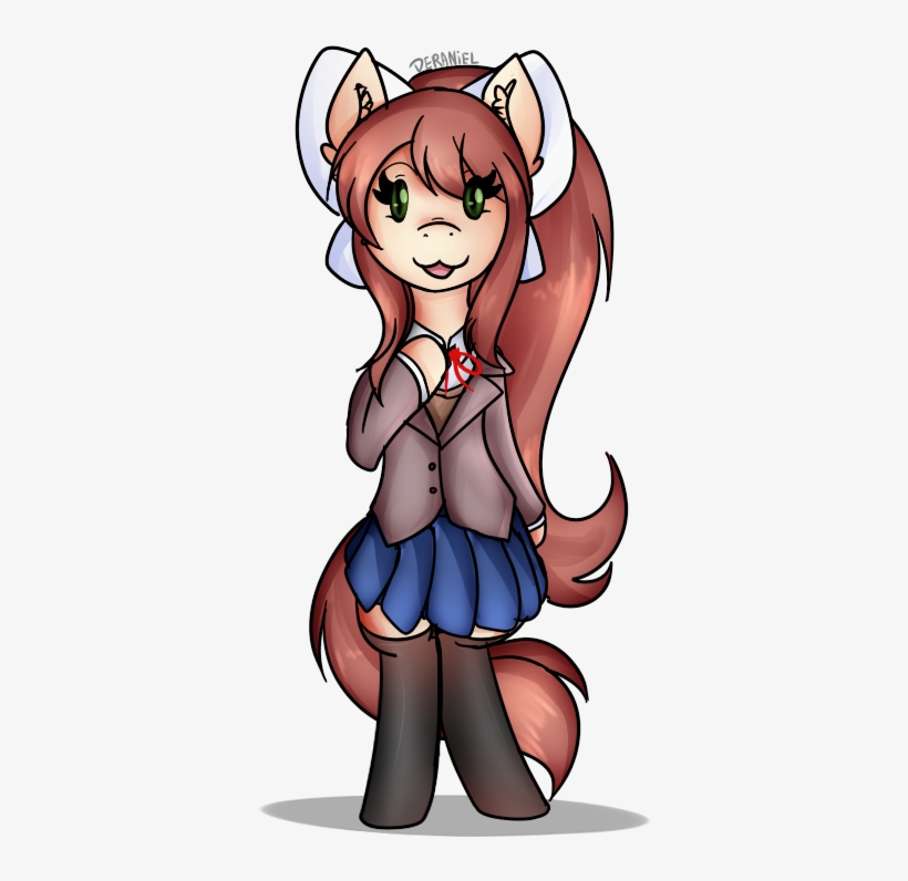 Deraniel, Bow, Clothes, Cute, Doki Doki Literature - Stocking, transparent png #1449274
