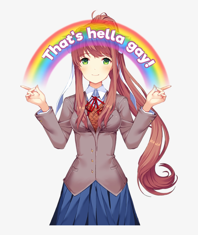 Copy Link - Doki Doki Literature Club Monika, transparent png #1449345