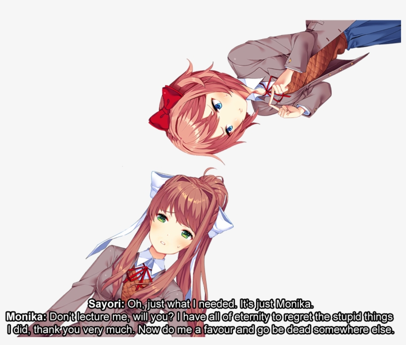 Doki Doki Literature Girls Hello Everyone - Monika Regret, transparent png #1449372