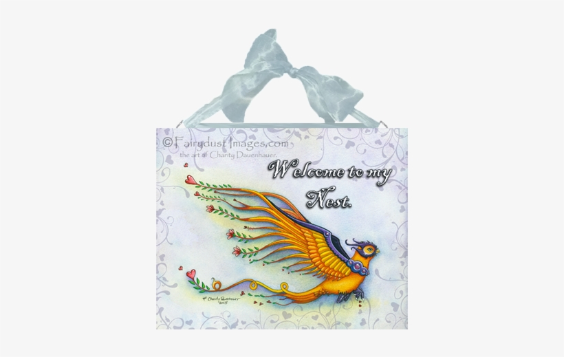 Fantasy Bird Ceramic Tile Plaque - Ceramic, transparent png #1449803