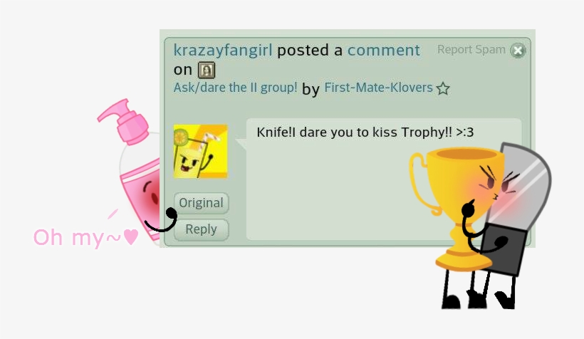 Lul By First Mate Klovers-d8cas15 - Inanimate Insanity Knife X Trophy, transparent png #1450272