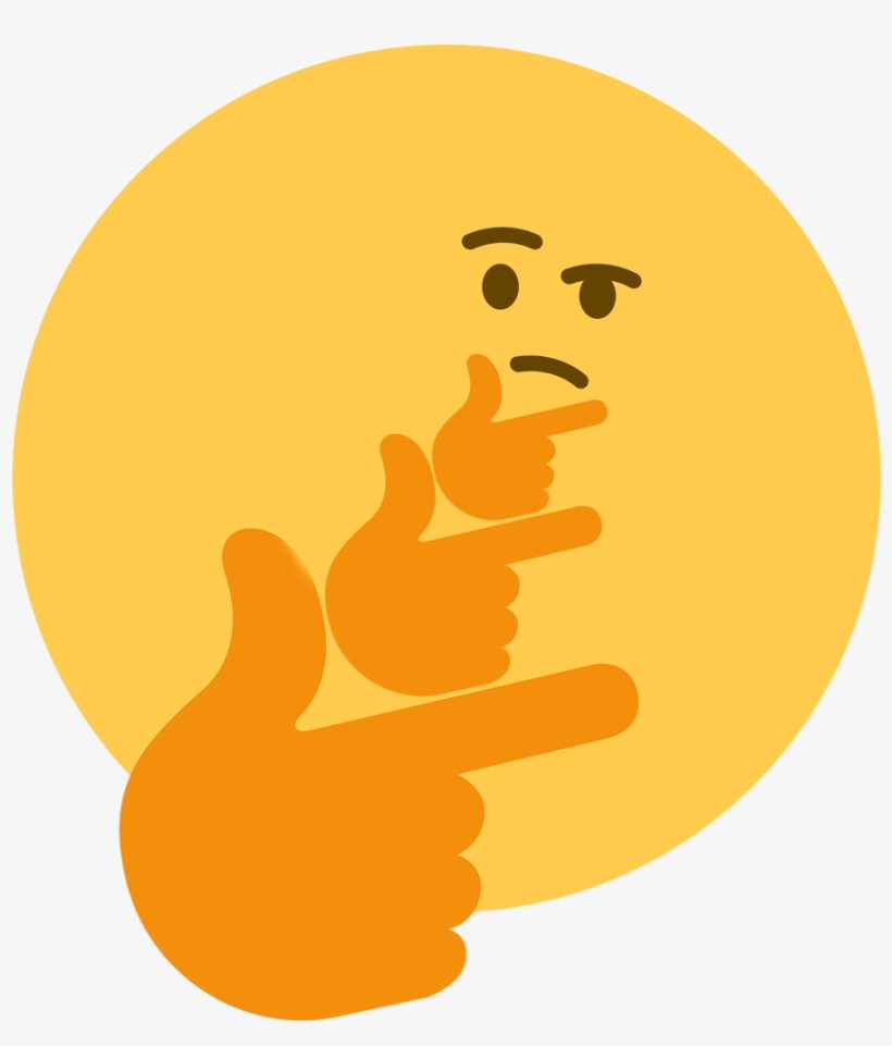 9yttsz5 - Meme Thinking Emoji, transparent png #1450335