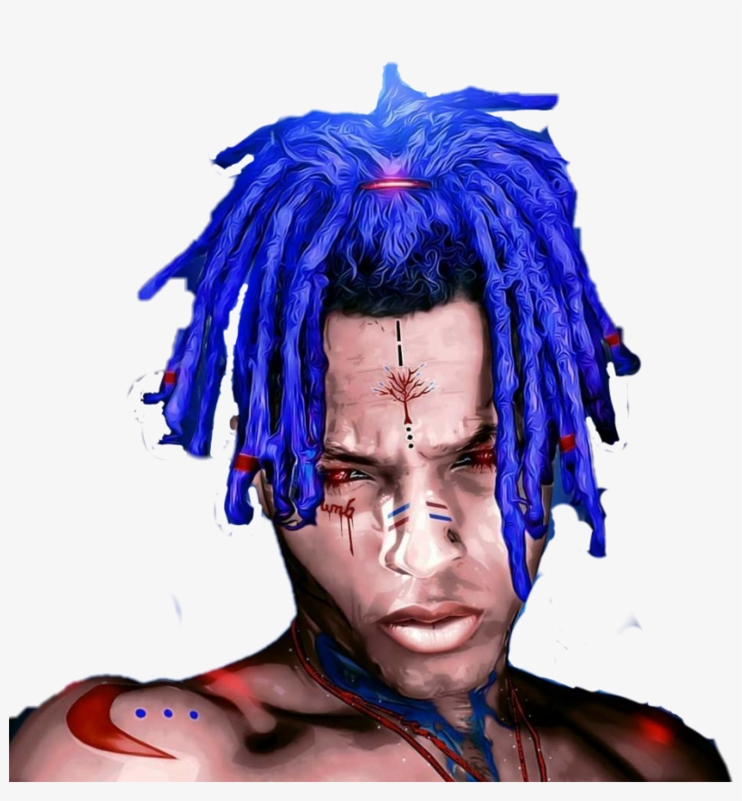 Xxxtentacion With Blue Hair, transparent png #1450776
