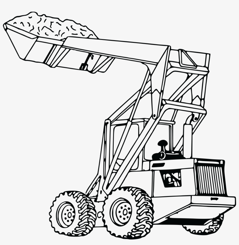 Wheel Loader Drawing At Getdrawings - Omalovánky Stavební Stroje, transparent png #1451531