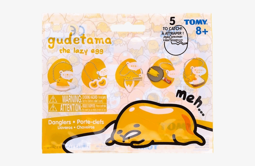 Gudetama Egg Danglers Blind Bag - Tomy Gudetama The Lazy Egg Dangler 3 Blind Packs, transparent png #1451557