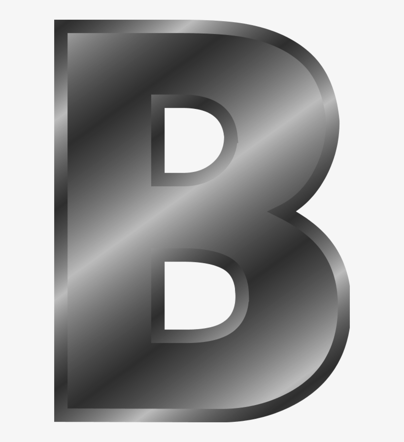 Gold And Silver Letters Png Clipart Royalty Free Library - Silver Letter B, transparent png #1451866
