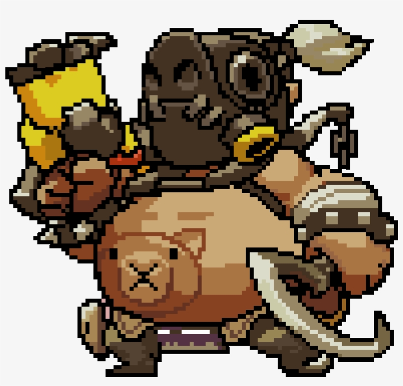 Roadhog Pixel Spray - Overwatch 8 Bit Png, transparent png #1452425