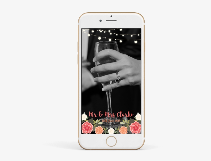 Snapchat Wedding Filter - Elegantes Kundengerechtes Save The Date Magnet, transparent png #1453388