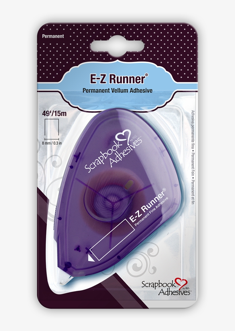 E-z Runner Permanent Fine Original Dispenser, 49ft/15m - 3l E-z Runner Permanent Vellum Tape, 49-feet, transparent png #1453939