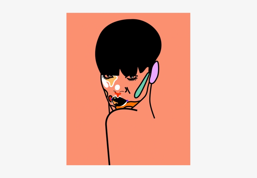 To A Record Sleeve For Artist And Actress Rihanna - Cartoon, transparent png #1454433
