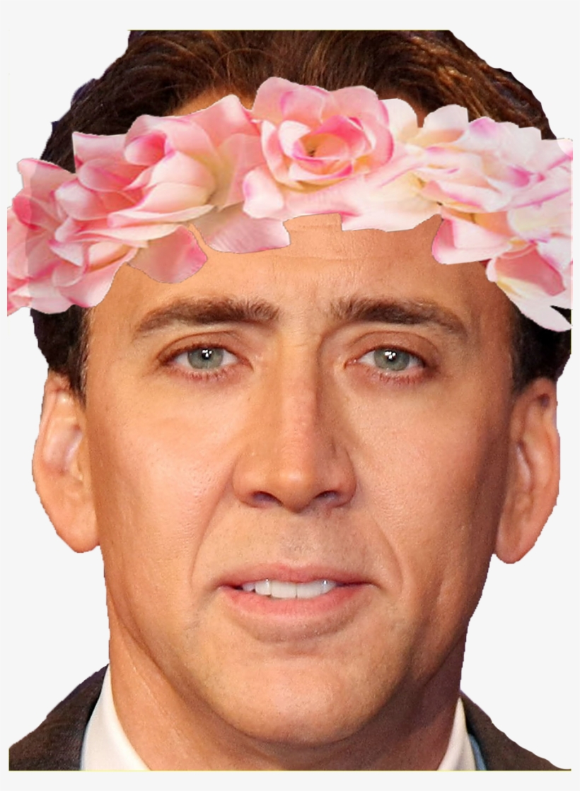 A Transparent Flower Crown Nic Cage Because I Wanted - Nicolas Cage, transparent png #1455397