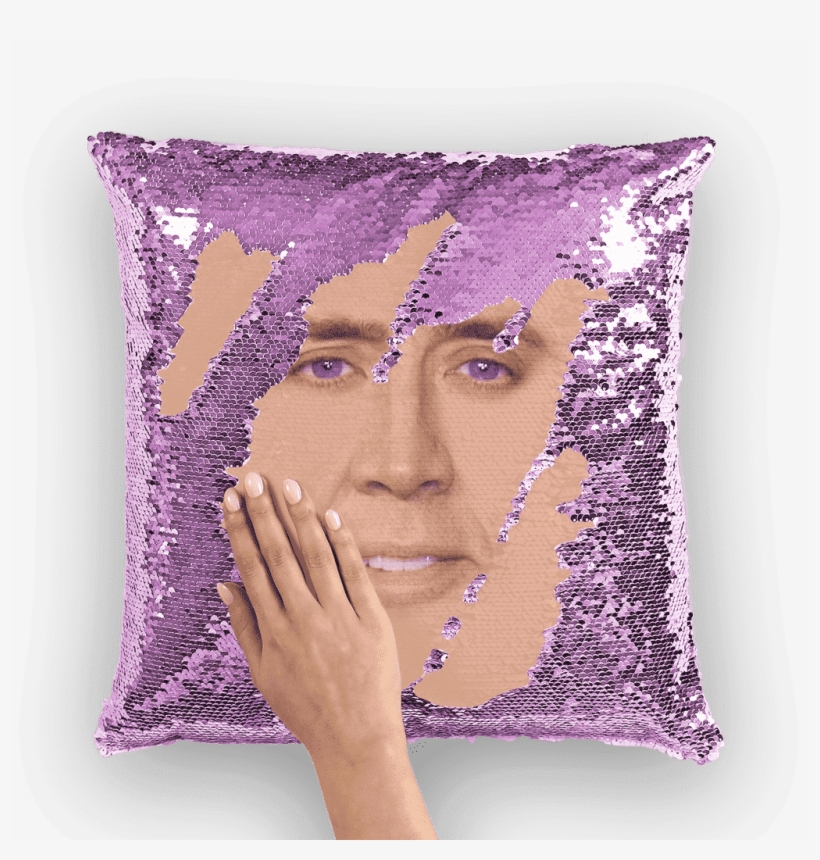 "cage Face ﻿sequin Cushion Cover\ - Cushion, transparent png #1455595