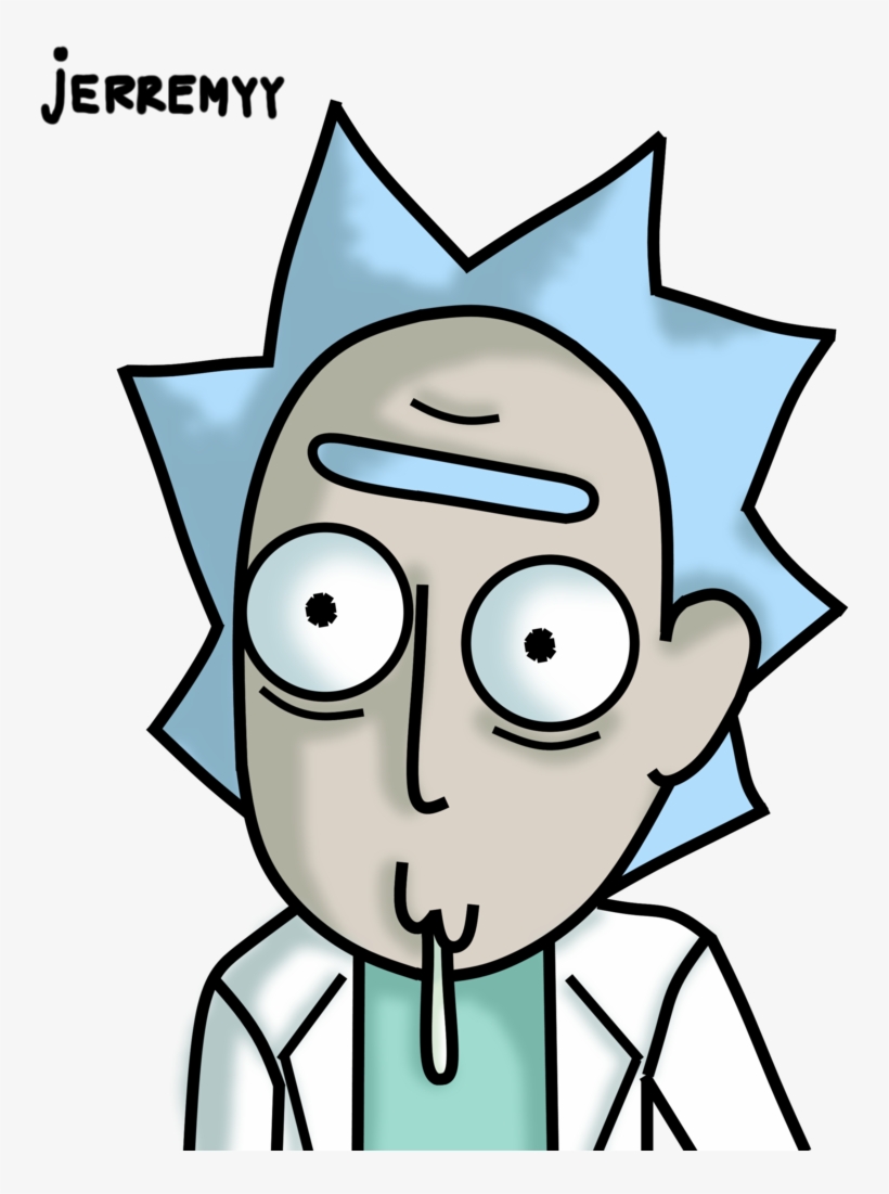 Rick's Drool By Jerremyy - Rick And Morty Drool Face, transparent png #1455597