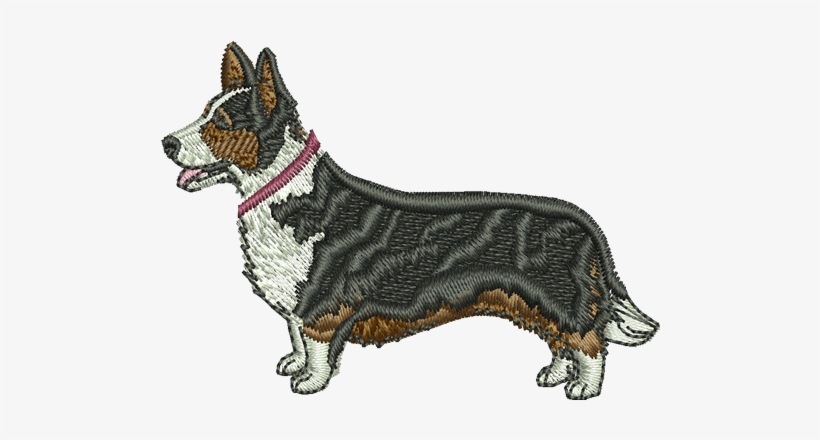 Welsh Corgi Cardigan Black And Tan Embrodiered Baseball - Pembroke Welsh Corgi, transparent png #1456748