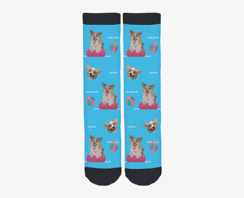 Butters The Fluffy Corgi Crew Socks - Rhea The Naked Birdie Socks, transparent png #1457084