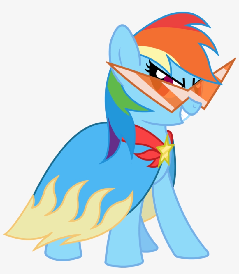Twitchy-tremor, Cape, Clothes, Kamina, Kamina Glasses, - Rainbow Dash, transparent png #1457405