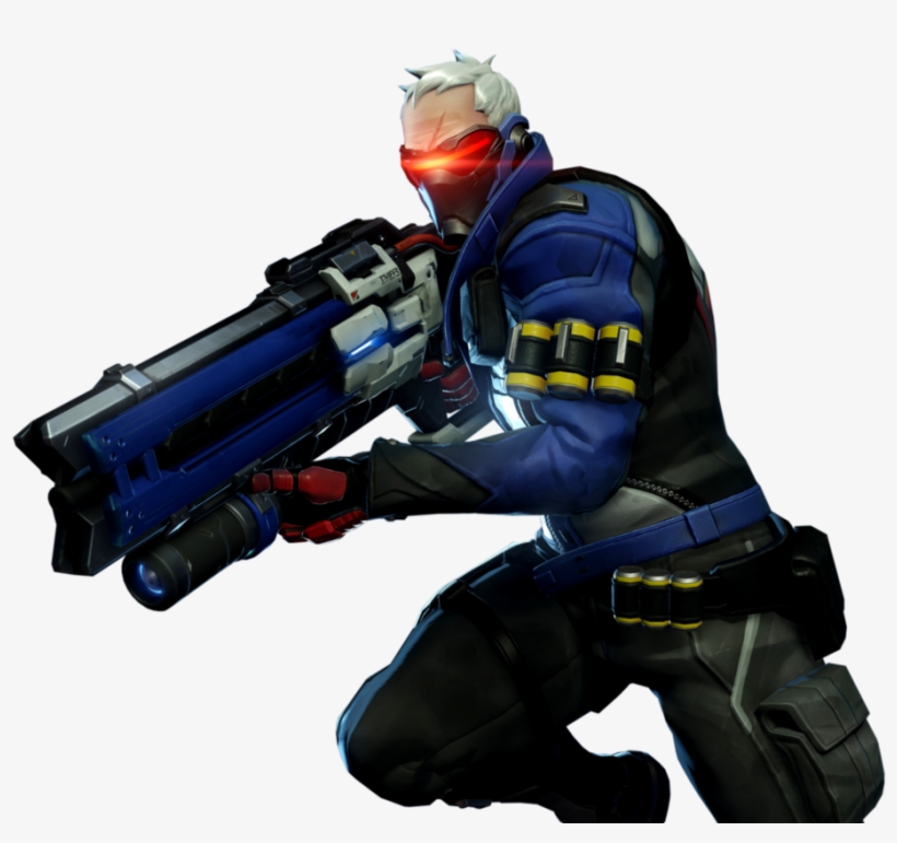 Overwatch Soldier 76 Png Vector Black And White - Overwatch Characters Soldier 76, transparent png #1458168