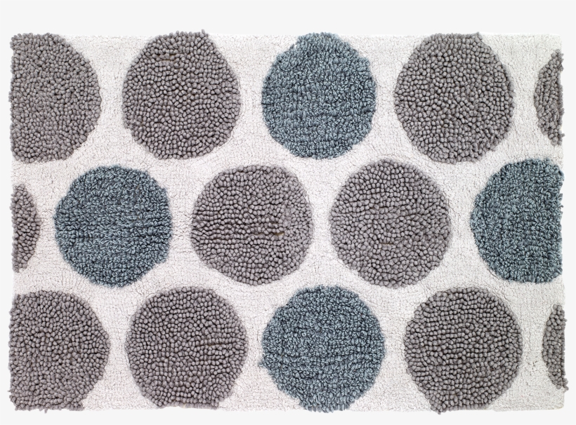 White - Avanti Dotted Circle 20" X 30" Bath Rug - Blue, transparent png #1458280