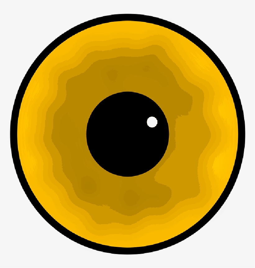 Eye Black Yellow Circle White Cartoon Dot Fish Eye Clip
