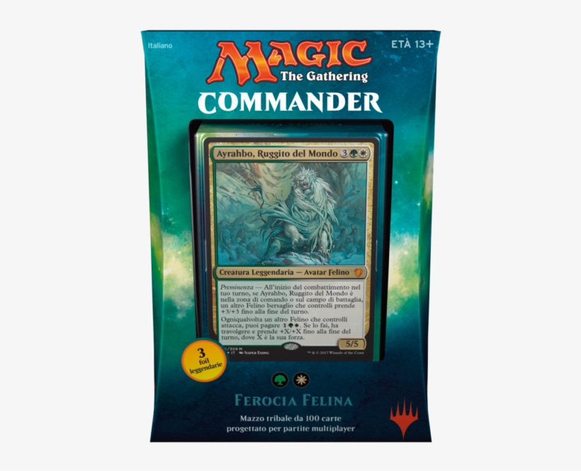 Italian Magic Mtg 2017 Commander C17 Sealed Feline - Magic The Gathering Commander 2018, transparent png #1458625
