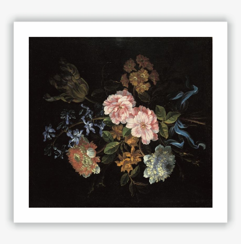 Ramo Compuesto Por Anémonas-coronarias, Rosas De York - Giclee Painting: Monnoyer's Bouquet Of Poppy Anemones,, transparent png #1458722
