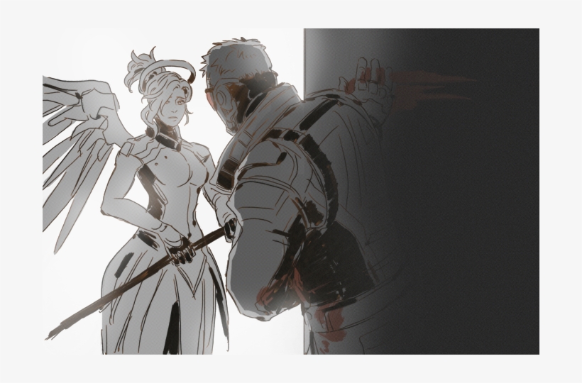 View Samegoogleiqdbsaucenao 1521020204415 , - Mercy And Soldier 76 Fanart, transparent png #1459183