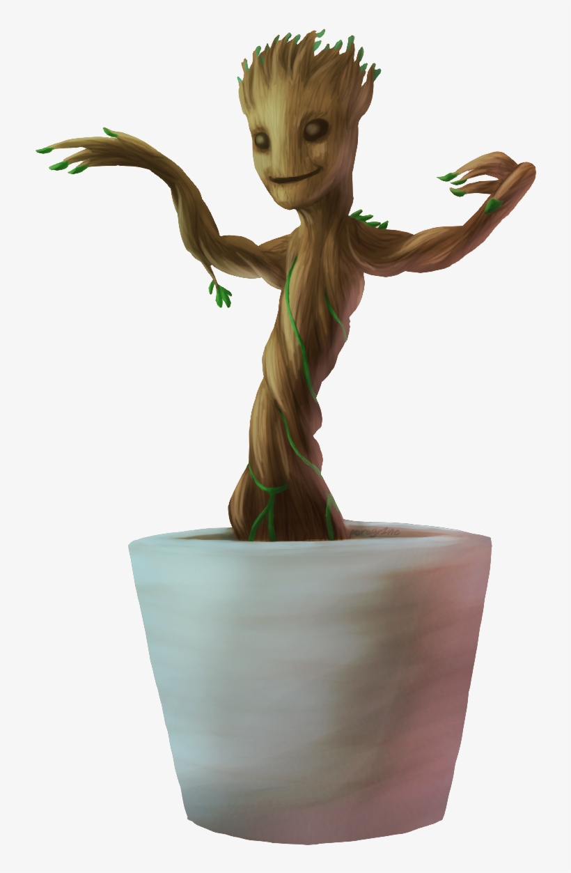 Baby Groot Png Hd - Baby Groot Gif Png, transparent png #1459511