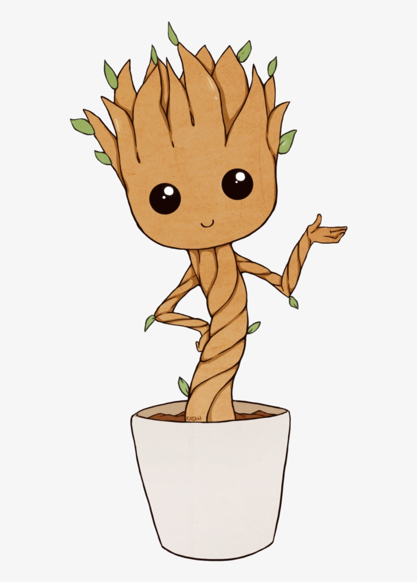 I Am Groot By Katantoon On Deviantart Clipart Download - Baby Groot Cartoon, transparent png #1459750