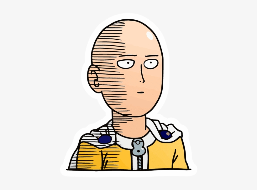 Saitama Sticker - One Punch Man Saitama Ok, transparent png #1460159